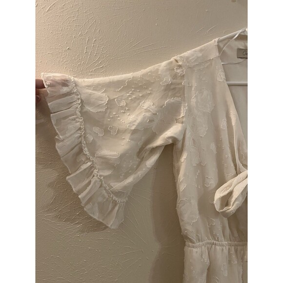 Oak & Trellis White Ivory Romper Lace XS Bridal Wedding Bachelorette Honeymoon - Picture 3 of 5